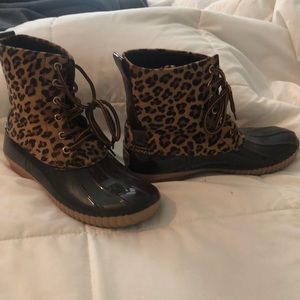 Leopard print Duck Boots